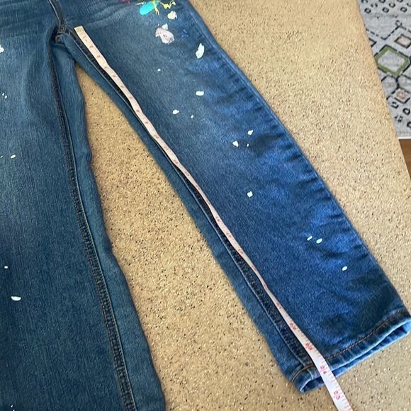 Cat & Jack Blue Denim Overalls with Paint Splatter - Picture 11 of 11